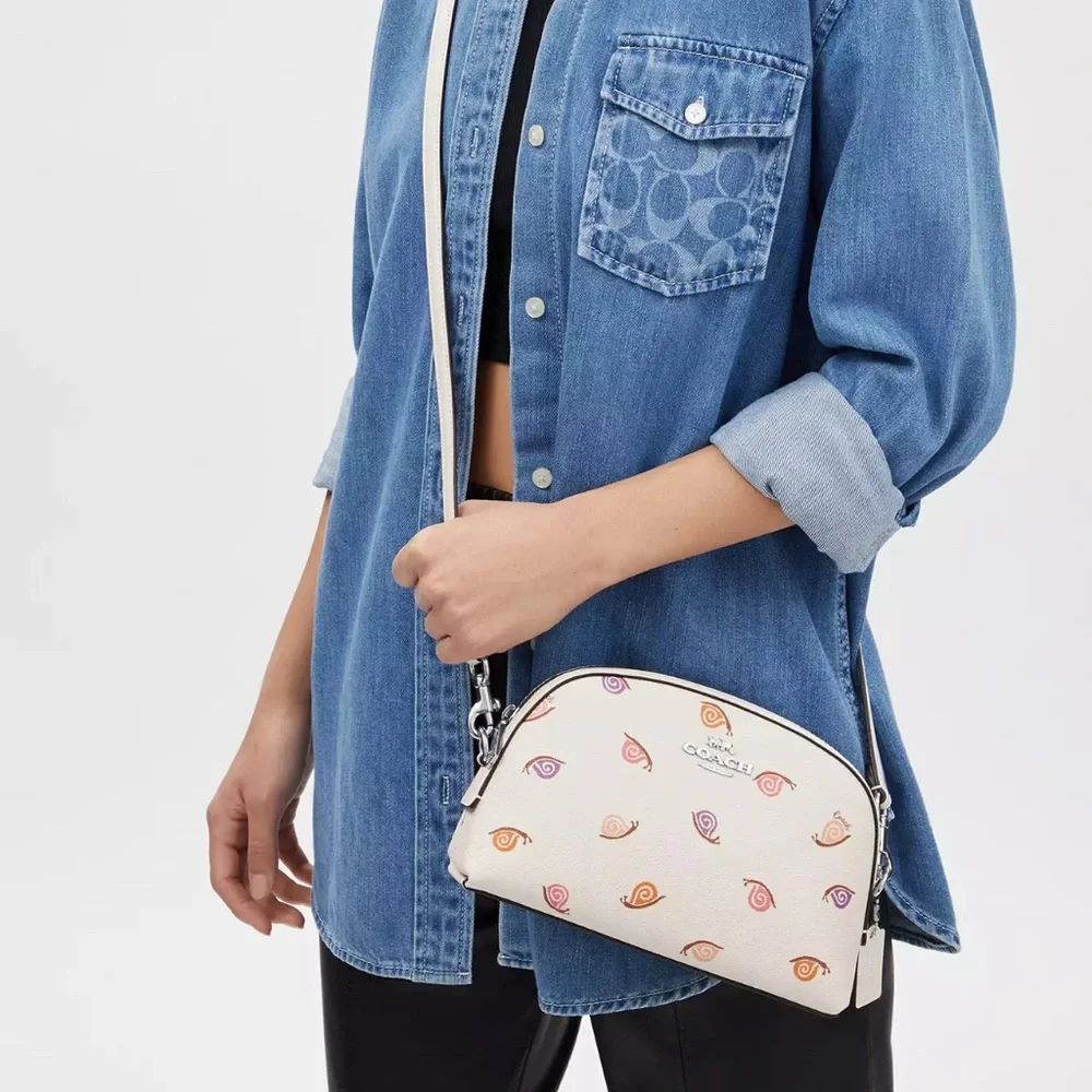 Coach Authentic White Snail Print Women's Bag Madi Women's Crossbody Bag New - Picture 12 of 12